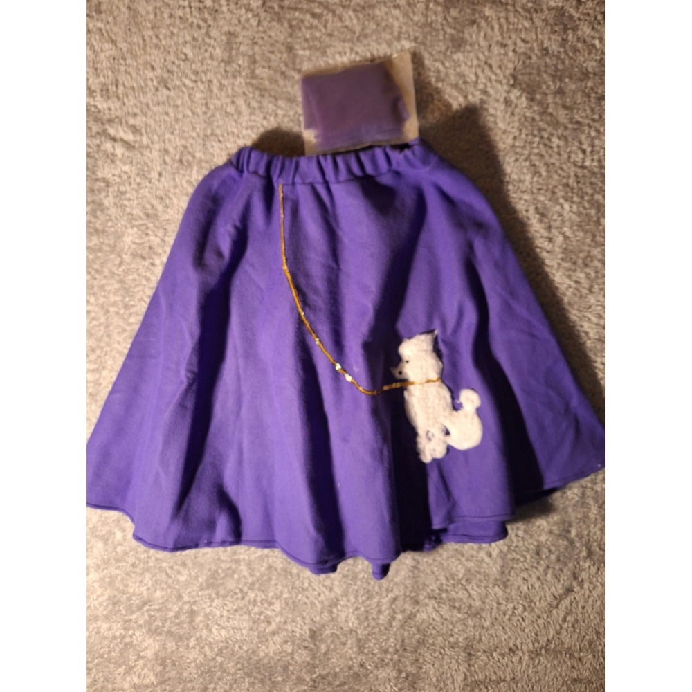 California Costume Child Purple Poodle Skirt Girls Large Halloween 50s USA Made